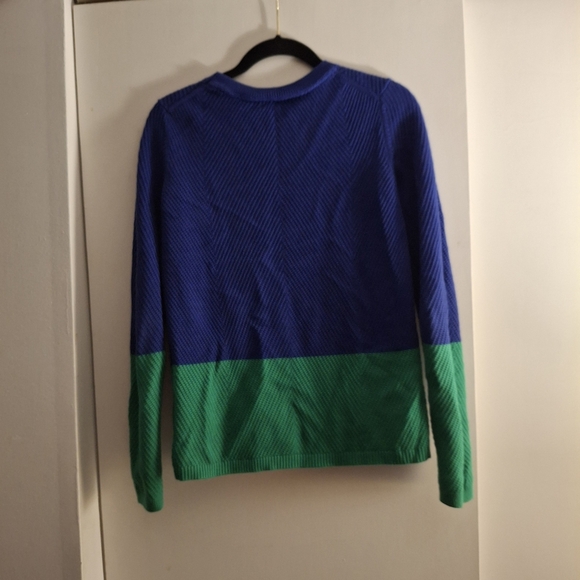 Tommy Hilfiger Blue and Green Women's Long sleeve Knit Sweater - Picture 2 of 6